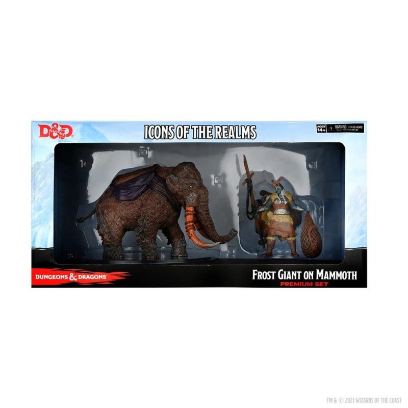 D&D Miniatures: Icons of the Realms: Snowbound Frost Giant on Mammoth Premium Set