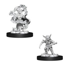 Critical Role: Unpainted Miniatures Wave 1. Goblin Sorceror and Rogue Female