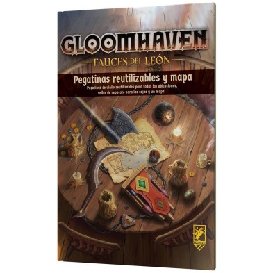 Gloomhaven: Fauces del León. Pegatinas reutilizables y mapa
