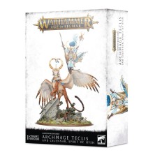 Warhammer Age of Sigmar: Lumineth Realm-lords. Archmage Teclis and Celennar, Spirit of Hysh