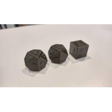 Ironsworn: Set 3 dados metálicos