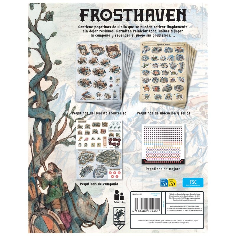 Frosthaven: Pegatinas reutilizables