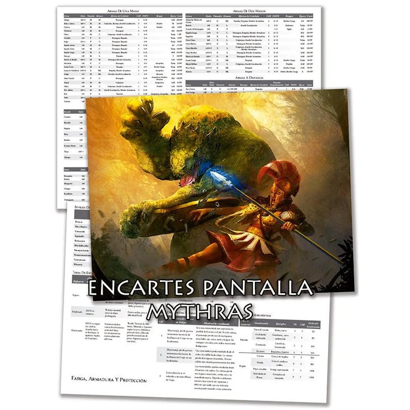 Mythras: Encartes de pantalla del DJ