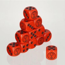 Dados D6 White Weasel personalizados rojos T'au (12)