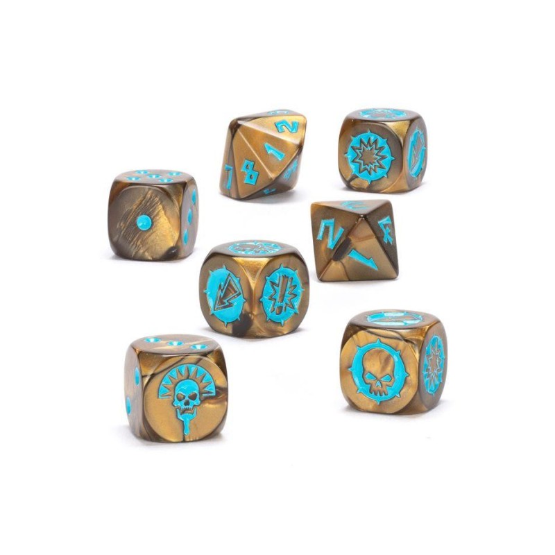 Juego de dados del equipo Tomb Kings de Blood Bowl