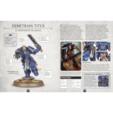 Warhammer 40.000: Enciclopedia de Personajes + Miniatura Teniente Titus
