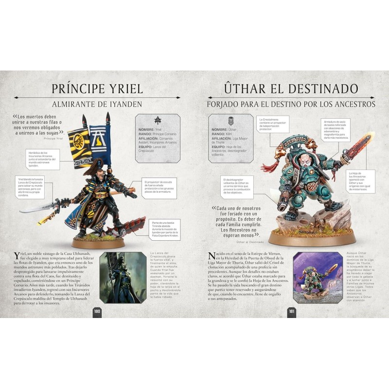 Warhammer 40.000: Enciclopedia de Personajes + Miniatura Teniente Titus
