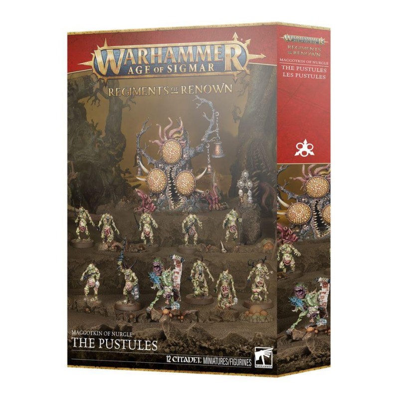 Warhammer Age of Sigmar: Regimiento de renombre Maggotkin of Nurgle. Las Pústulas
