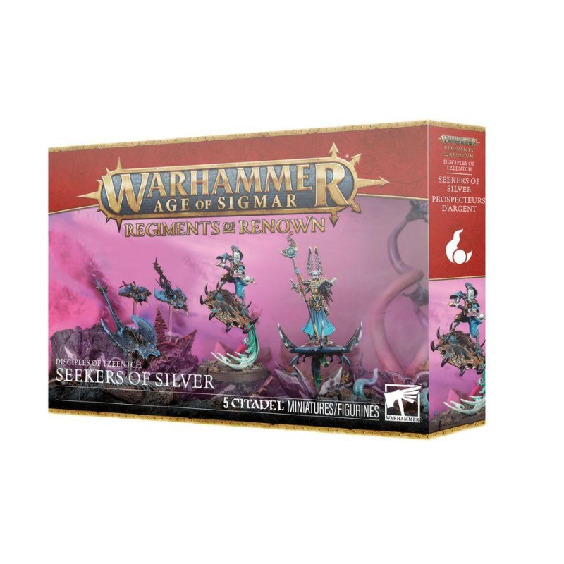 Warhammer Age of Sigmar: Regimiento de renombre Discípulos de Tzeentch. Buscadores Argénteos