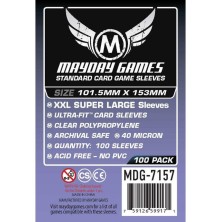 100 Fundas Mayday Games XXL Super Large Sleeves 101.5 x 153mm
