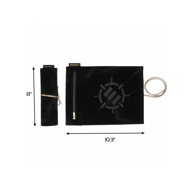 Estuche Roll on a Scroll con Juego de 7 Dados Acrílicos (Negro)