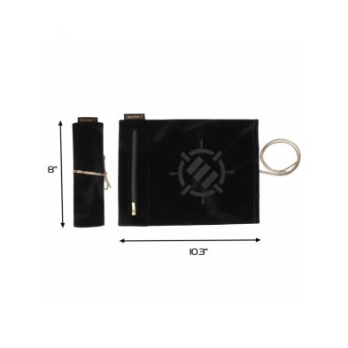 Estuche Roll on a Scroll con Juego de 7 Dados Acrílicos (Negro)