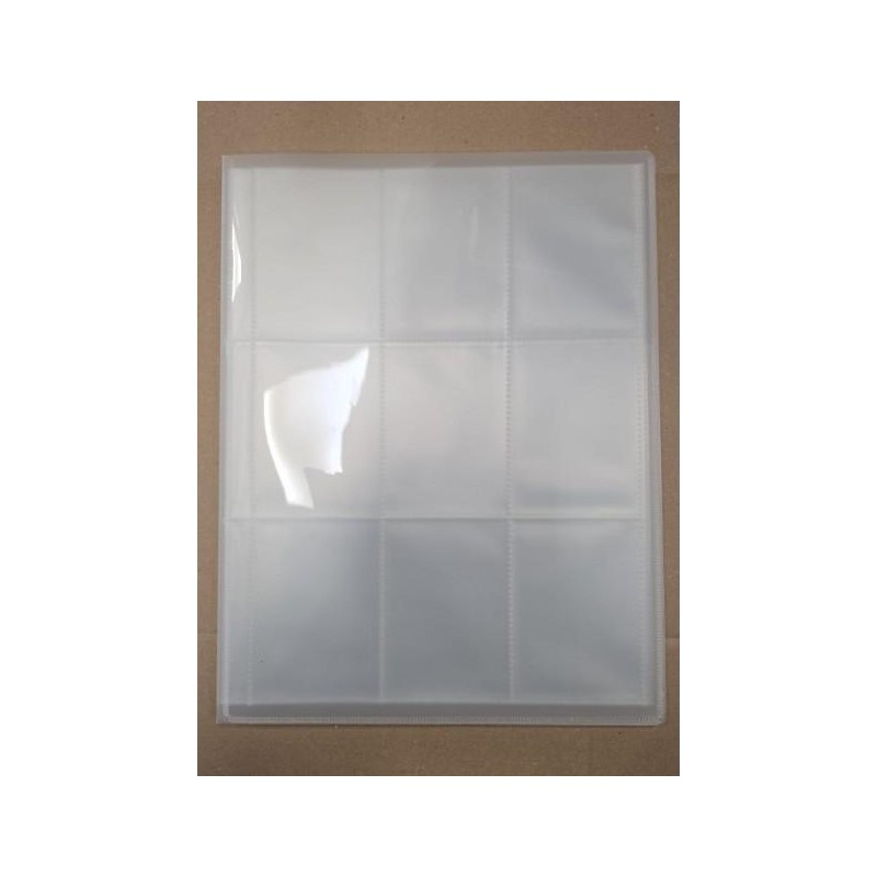 Album transparente 10 páginas de 9 bolsillos para cartas estándar