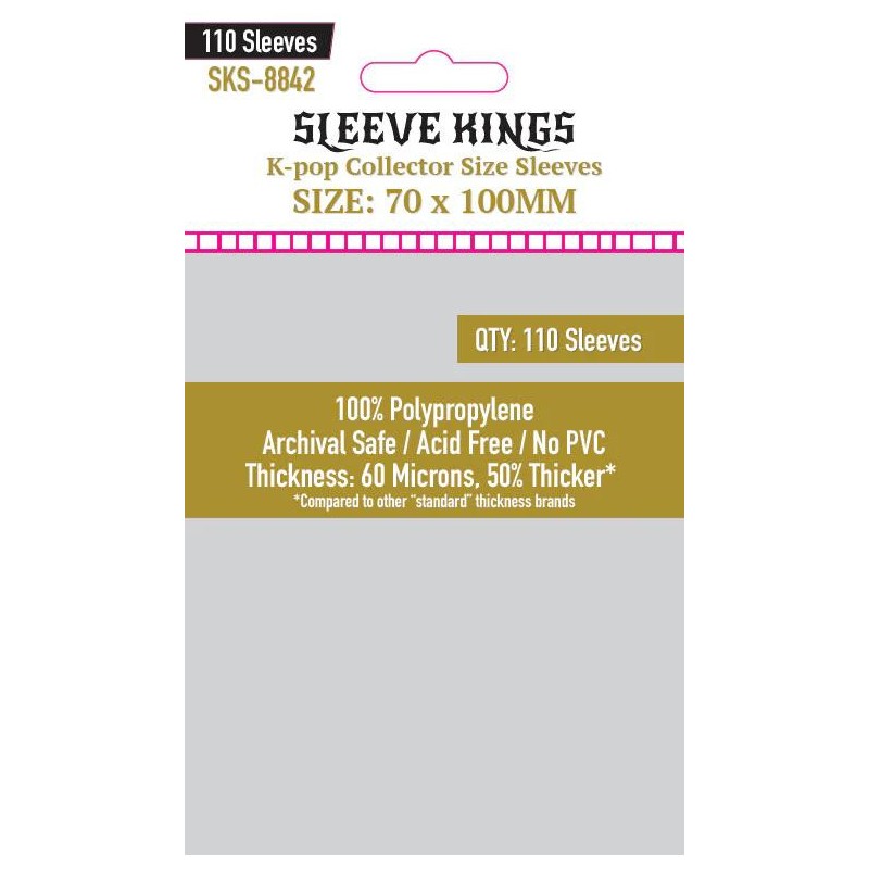 110 Fundas Sleeve Kings: 70x100mm Kpop Collector