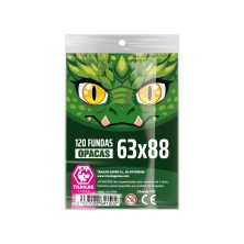 120 Fundas opacas Dragón Verde Premium 63x88 mm