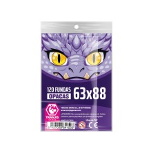 120 Fundas opacas Dragón Morado Premium 63x88 mm