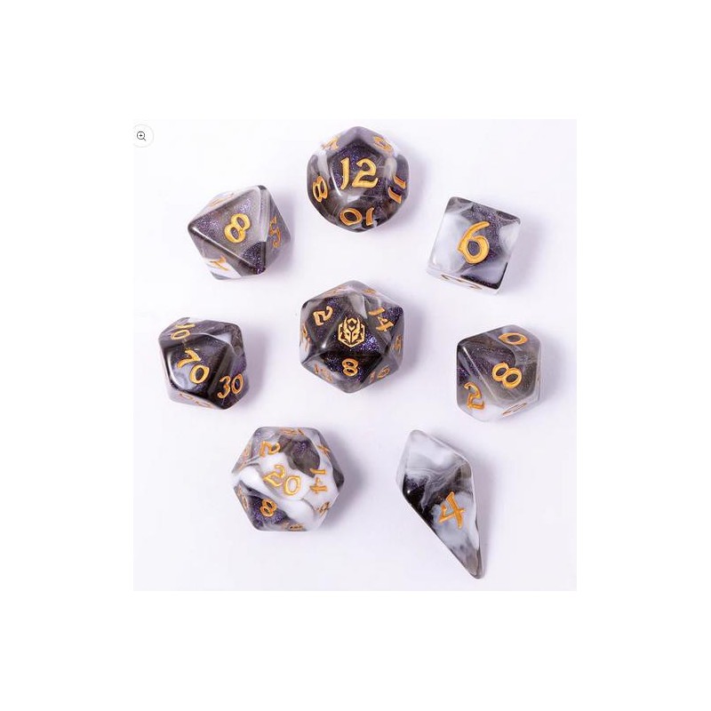 Hymgho RPG Dice Set: Wraith Shadow (8)