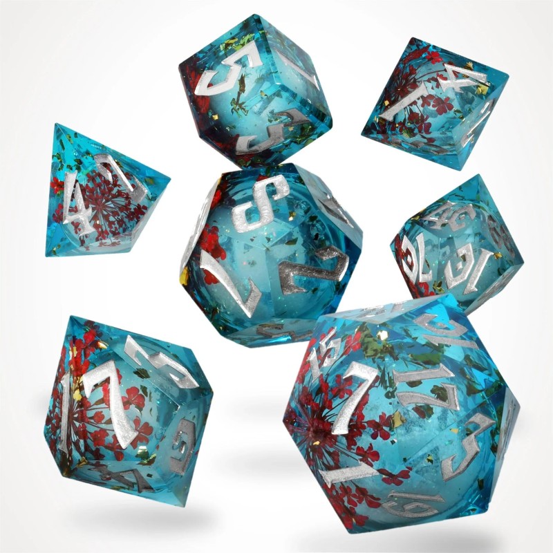 Crit Stones RPG Dice Set: Mermaid's Maelstrom Liquid Core (7)