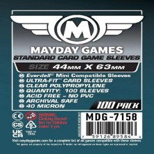 100 Fundas Mayday Games Everdell Mini Compatible 44mm x 63mm
