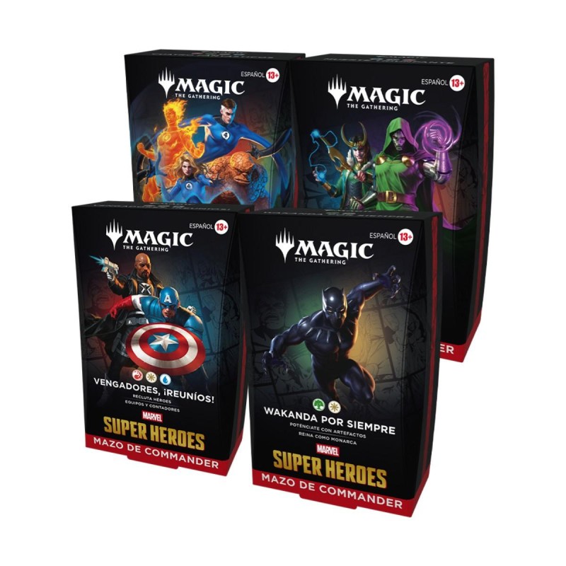 Magic The Gathering: Marvel Super Héroes. Mazos Commander (pack 4)