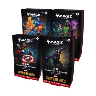 Magic The Gathering: Marvel Super Héroes. Mazos Commander (pack 4)