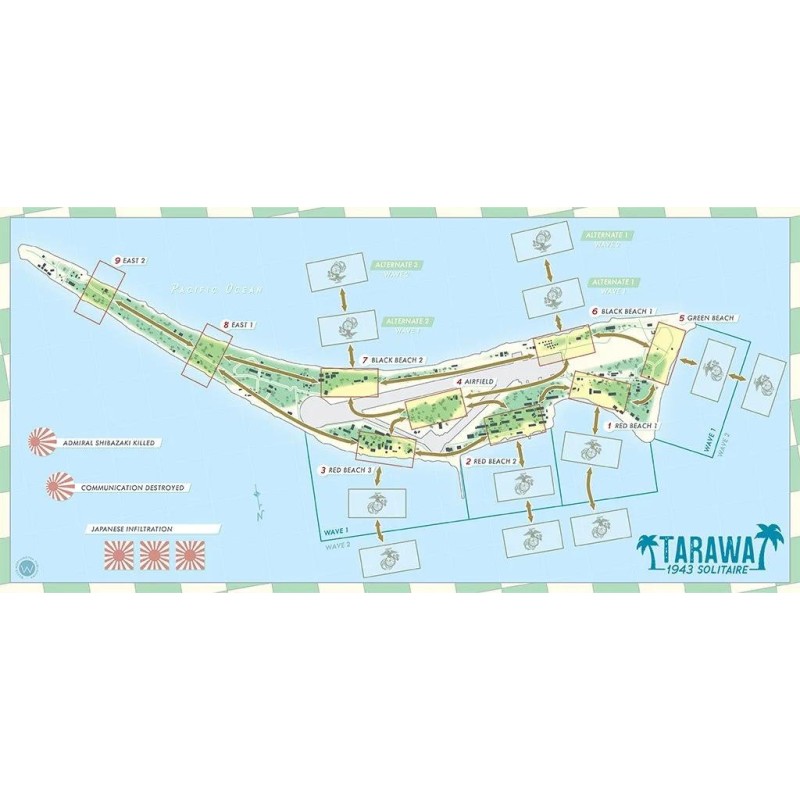 Tarawa 1943 Solitaire Travel Game