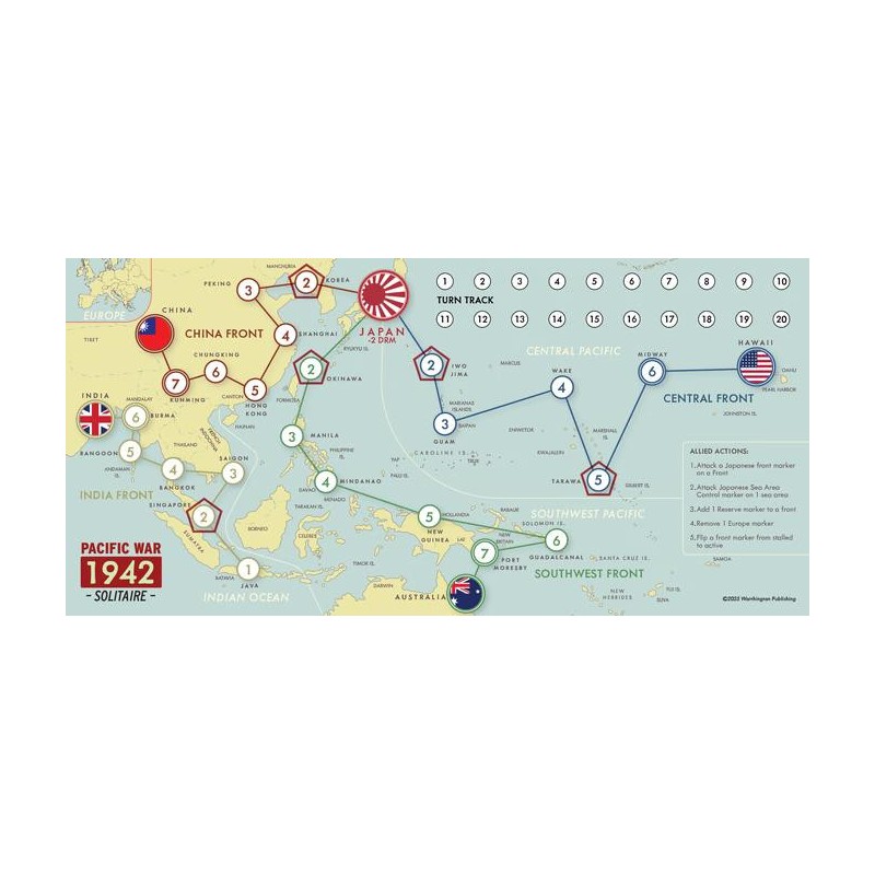 Pacific War 1942: Solitaire Travel Game 2nd Edition