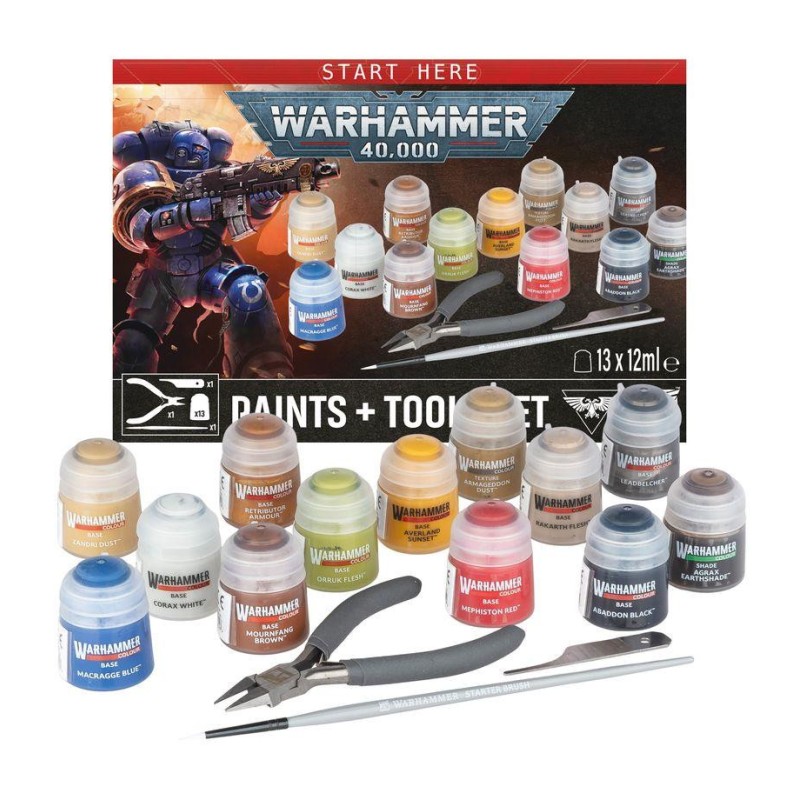 Warhammer 40.000: Empieza aquí. Kit de pintura y herramientas