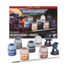 Warhammer 40.000: Empieza aquí. Marines Espaciales Intercesores + Pinturas