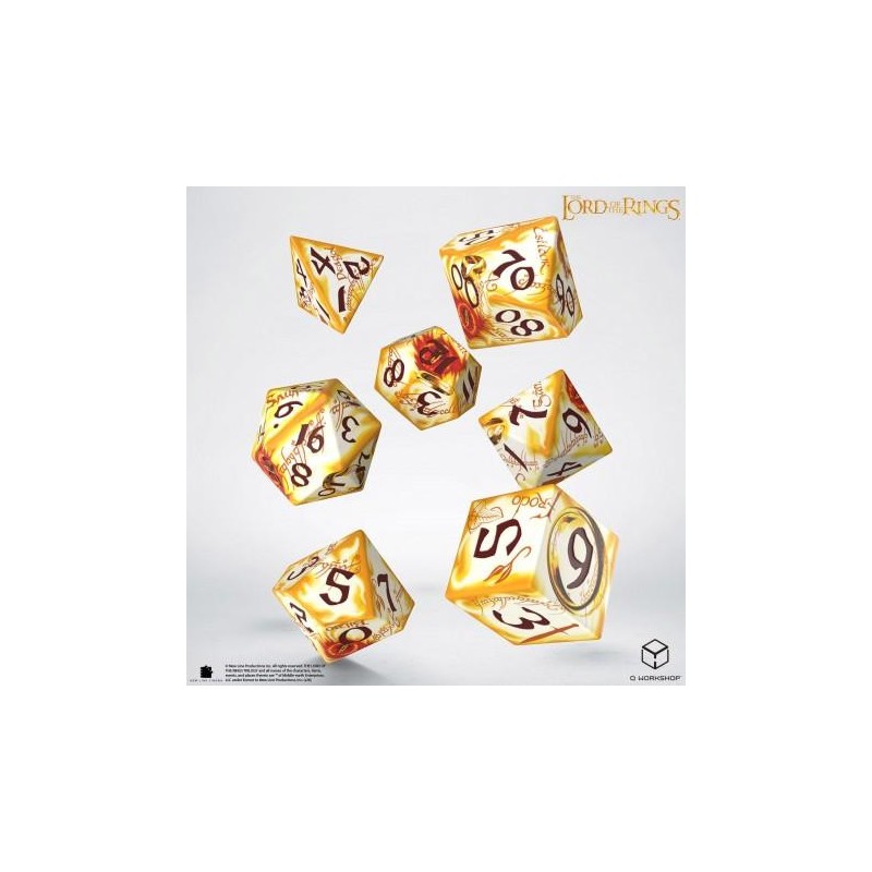 The Lord of the Rings: Ring-bearers Whitefire Radiance Full Art Dice Set