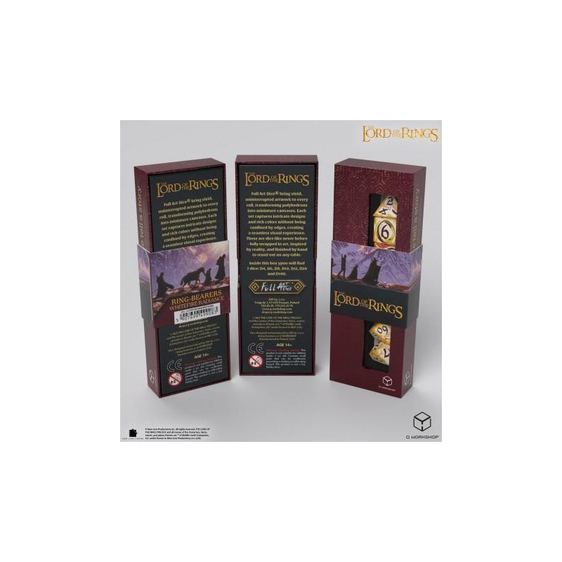 The Lord of the Rings: Ring-bearers Whitefire Radiance Full Art Dice Set