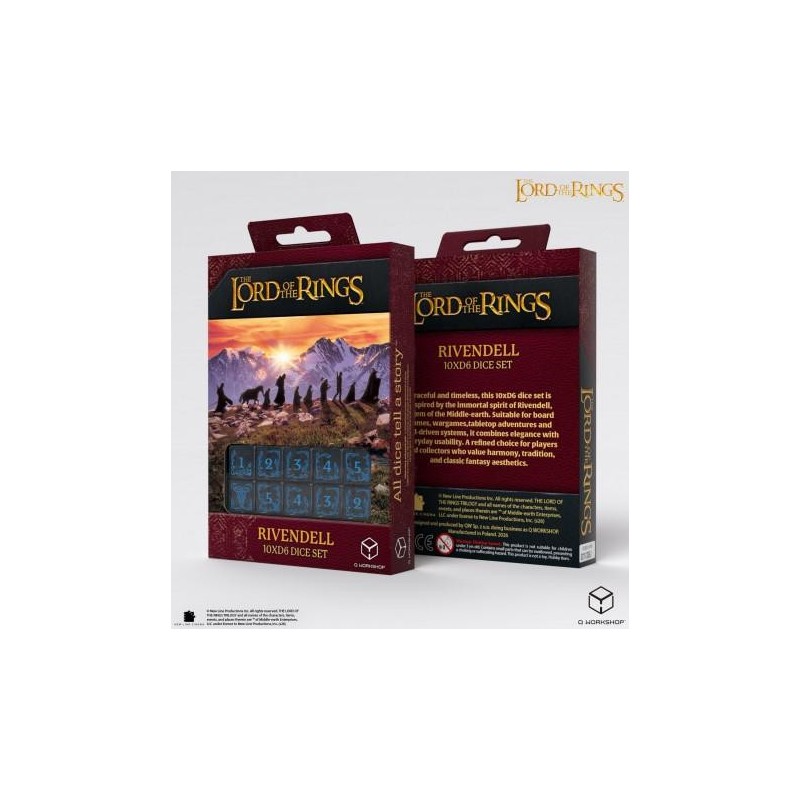 The Lord of the Rings: Rivendell 10xD6 Dice Set - Water