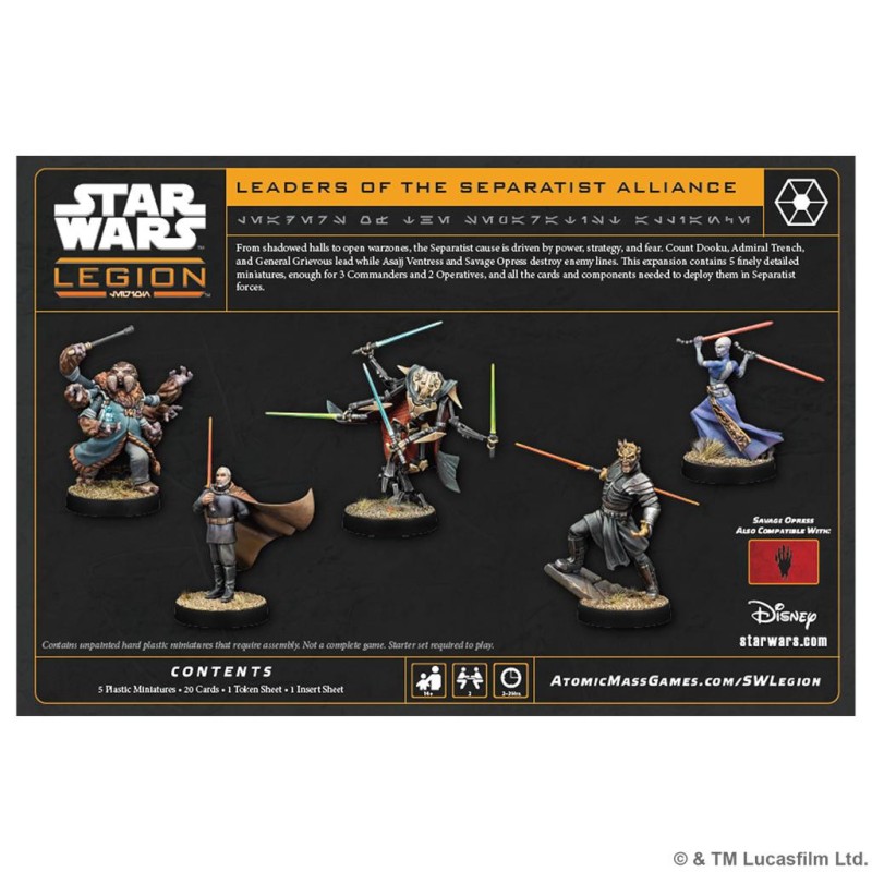 Star Wars Legión: Leaders of the Separatist Alliance