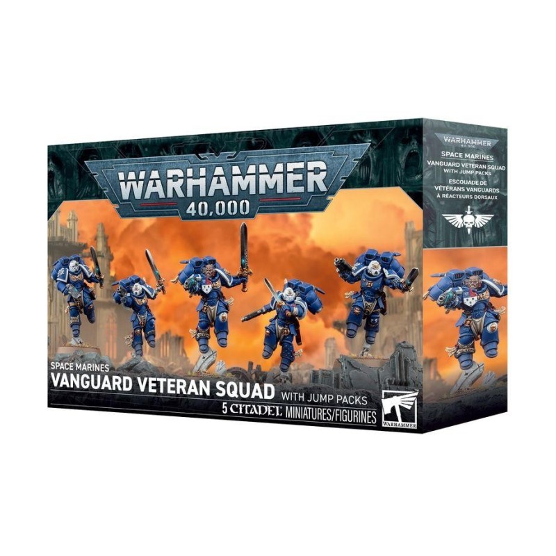 Warhammer 40.000: Marines Espaciales. Escuadra de Veteranos de Vanguardia con propulsores de salto