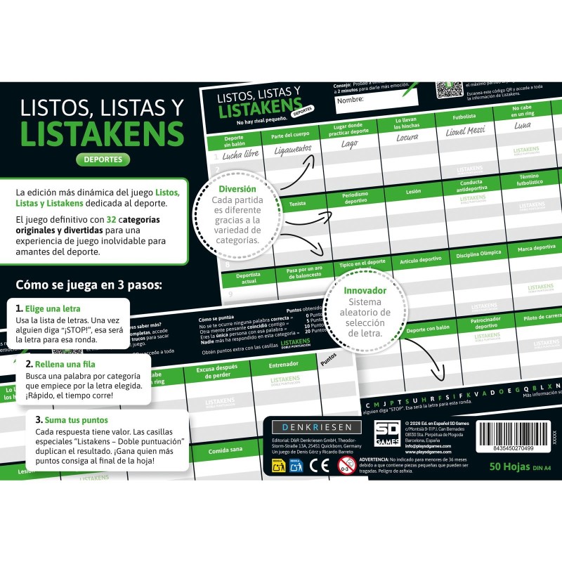 Listos, Listas y Listakens: Deportes